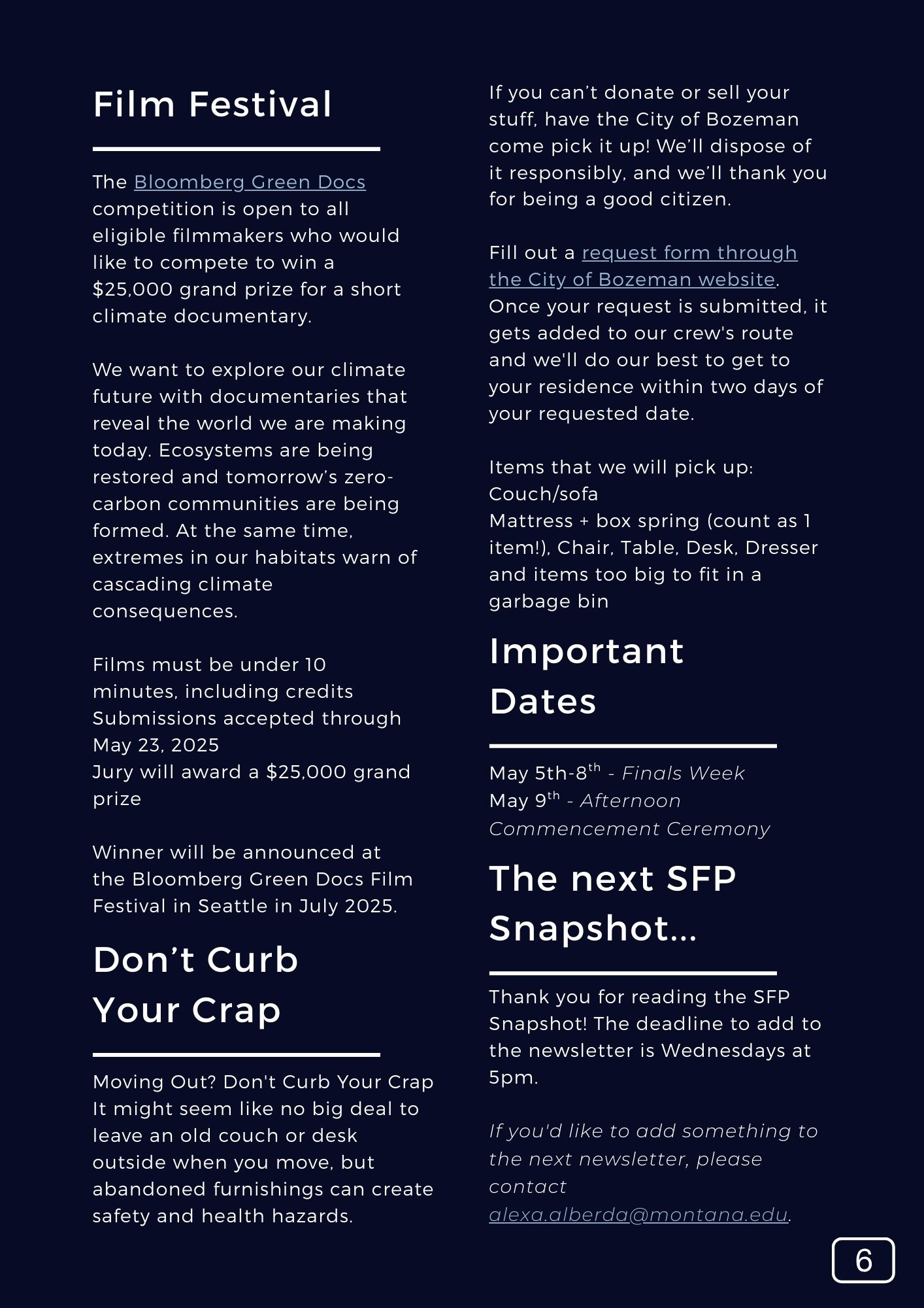 The SFP Snapshot V155 Page 7